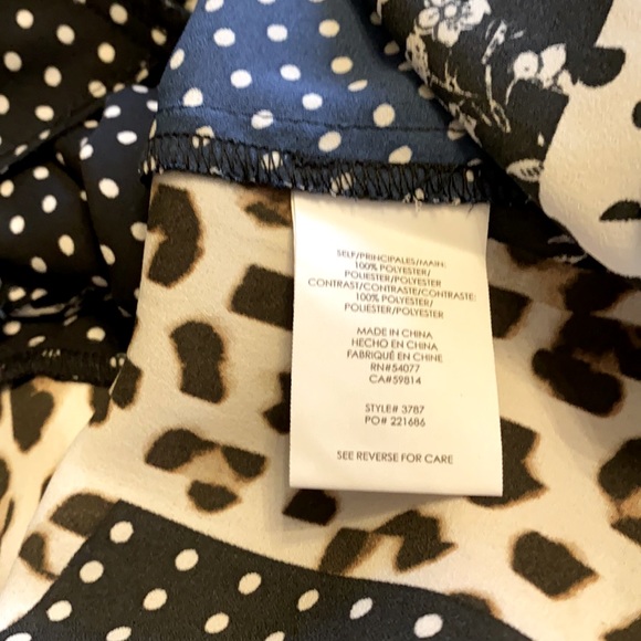 Cabi Crossover Cami, #3787 Polka dot animal print - Picture 8 of 10